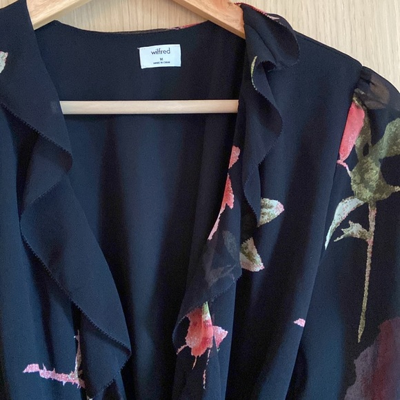 Wilfred watercolour rose wrap dress - Picture 2 of 6